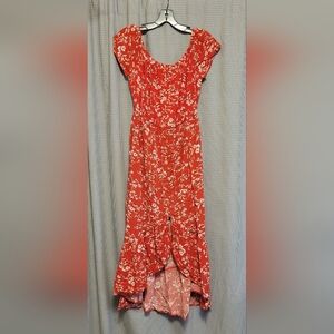 Floral Red Dress By Indego Rose